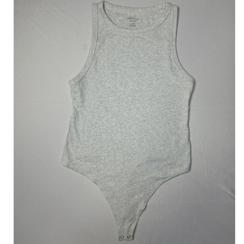 American Eagle gray ribbed tank bodysuit Size XL